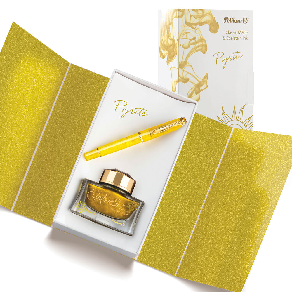 Pelikan Classic 200 Pyrite set regalo con inchiostro Edelstein