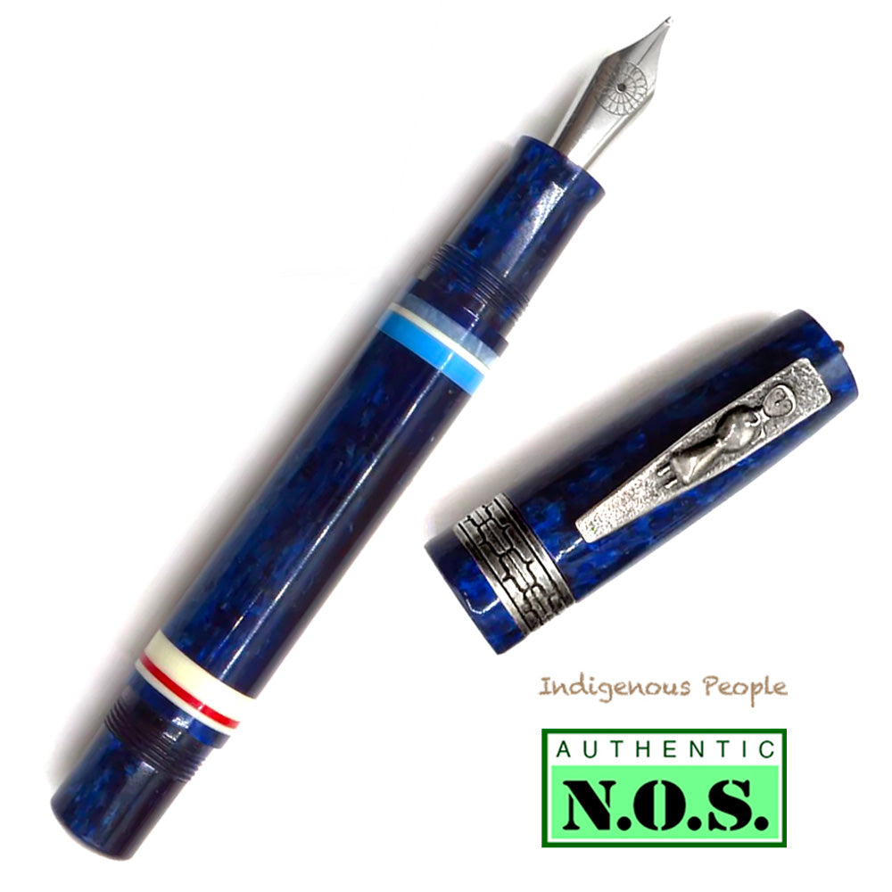 TIESOME Penna Stilografica Artigianale in Bambù Con Convertitore di Ricarica, 0,5 mm, Punta Fine, Vintage di Lusso per Business e Diari